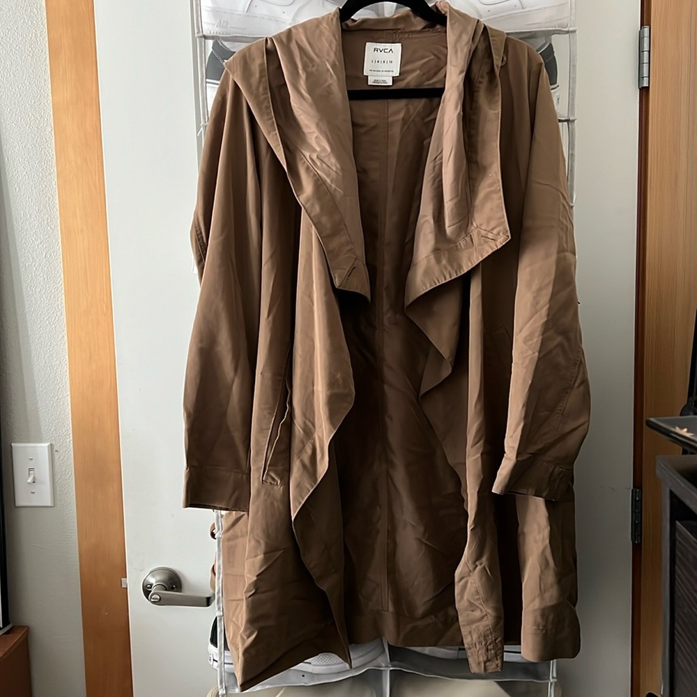 RVCA | Draped Hooded Trench Coat Size L